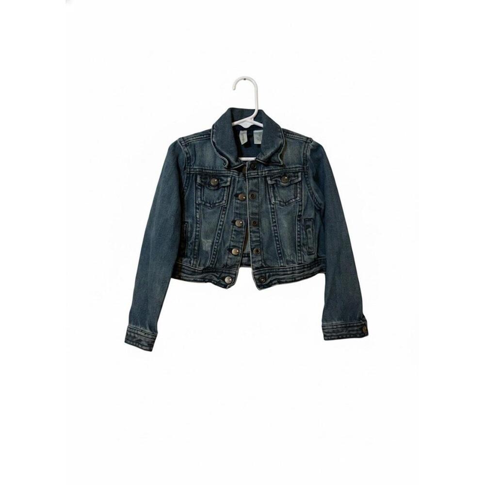 Tough Skins Girls Denim Jacket With Studded Snap Buttons Size 4T